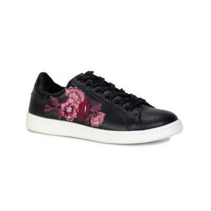 Bamboo Black Floral Habit Sneaker, 5.5